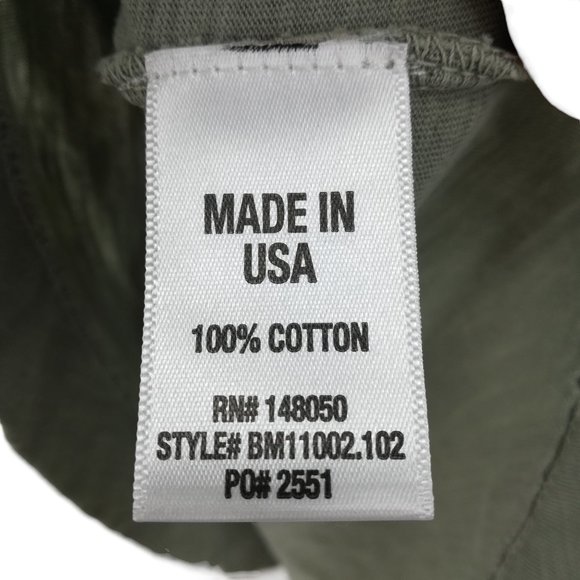 Buck Mason V-neck Slub Curved Hem T-Shirt Size S New NWT Green Short Sleeve - Picture 10 of 11